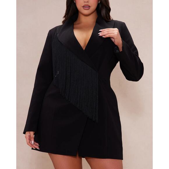 NOVA LUXE Dresses & Skirts - Novaluxe- Faye Fringe Blazer Dress